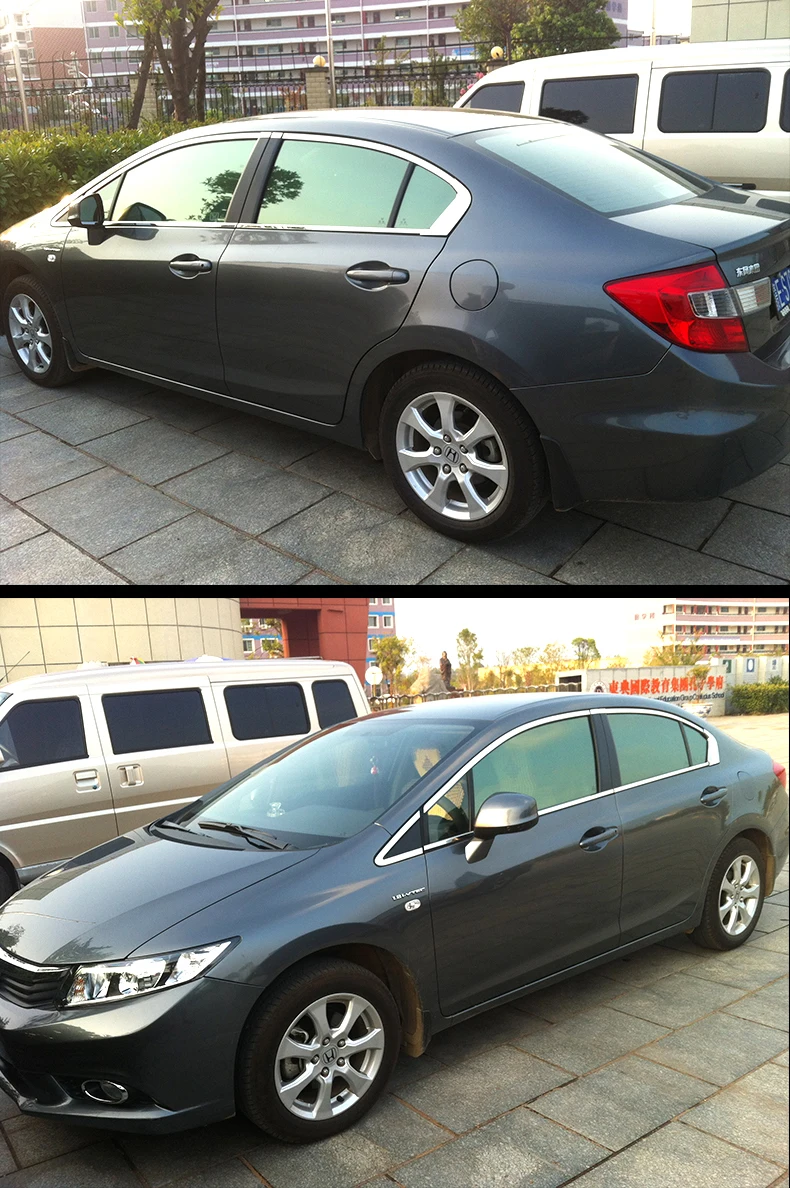 Lsrtw2017 нержавеющая сталь окна автомобиля планки для honda civic 2011 2012 2013 седан 9th поколения