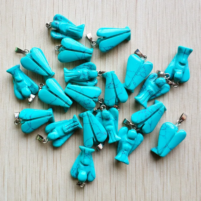 Wholesale 20pcs/lot Fashion hot selling high quality Carved stone Angel Pendants charms for jewelry making Free shipping | Украшения и