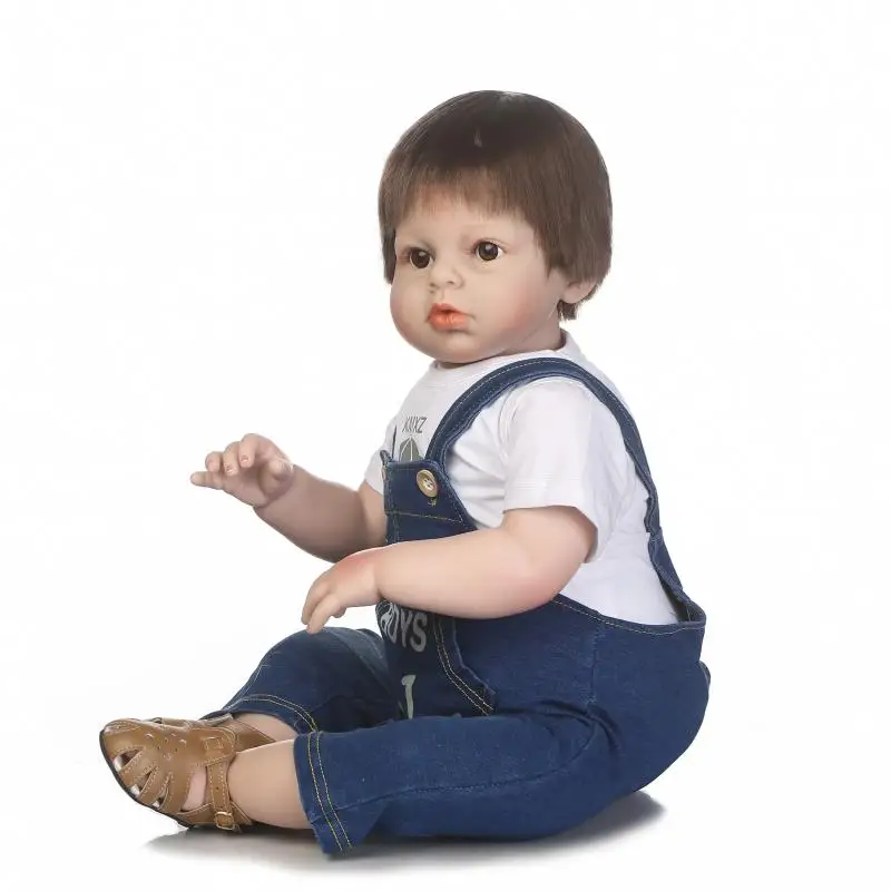 70 см силикона Reborn Baby Doll игрушки 28 дюймов красивый Для мальчиков ясельного
