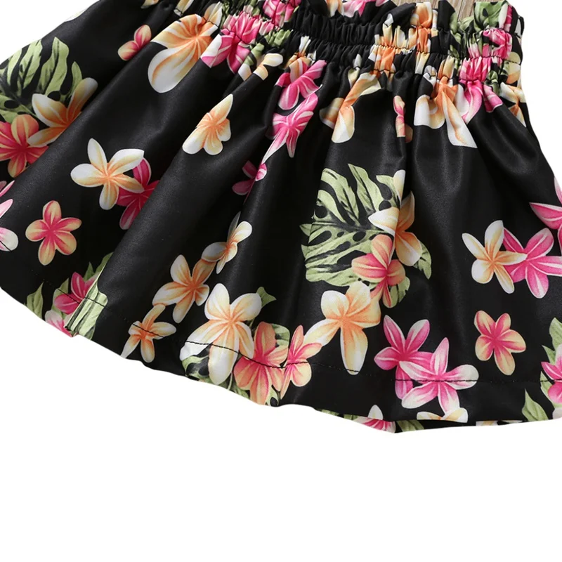 Летние юбки для маленьких девочек повседневные принцессы с цветочным принтом