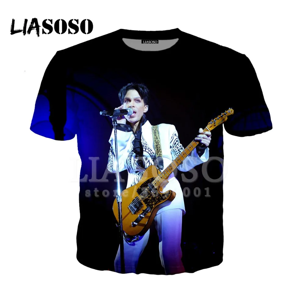 LIASOSO 2018 футболка с 3D принтом для женщин и мужчин американская певица принца