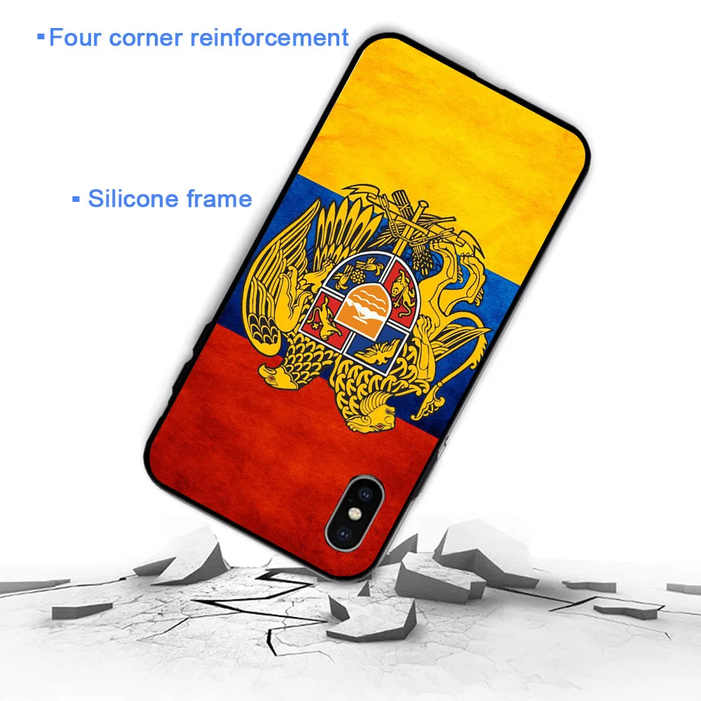 YIMAOC Armenia Flag coat of arms Soft Case for iPhone XS Max XR X 7 8 6 6S Plus 5 5S SE |