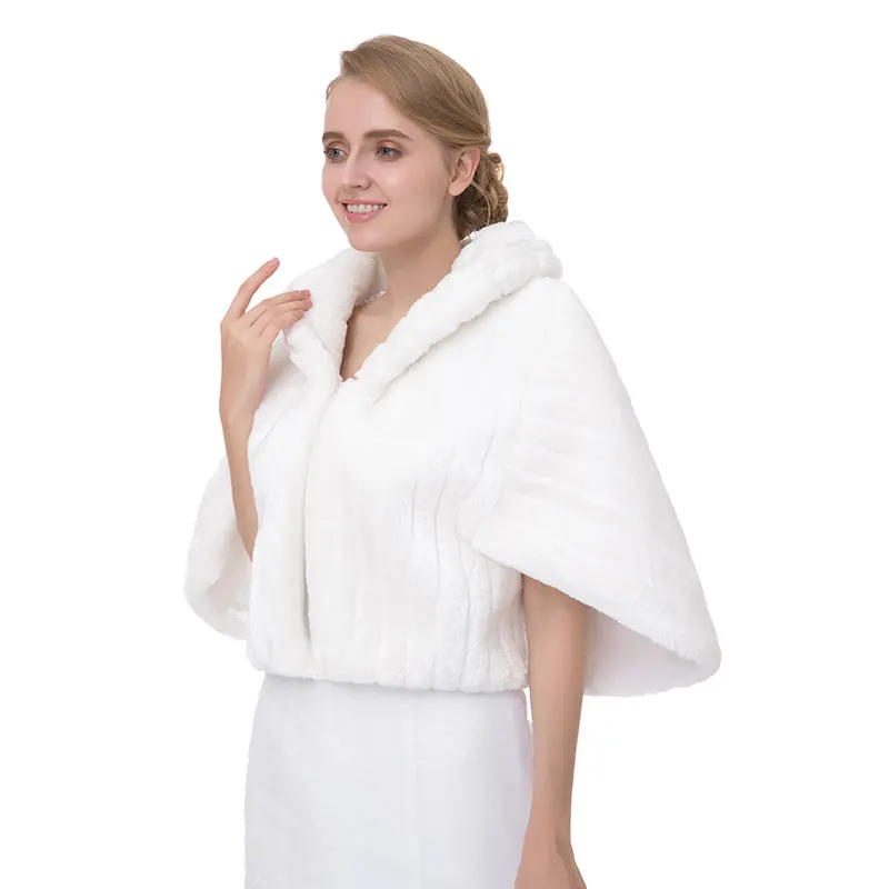 Wowbridal 2021 изящная белая свадебная накидка bolero Submissive искусственный мех с