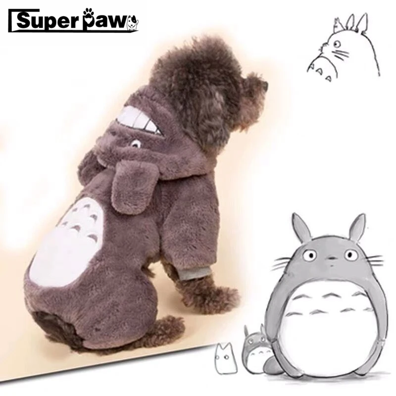 Осенне-зимняя теплая одежда для собак с героями мультфильмов Милая куртка