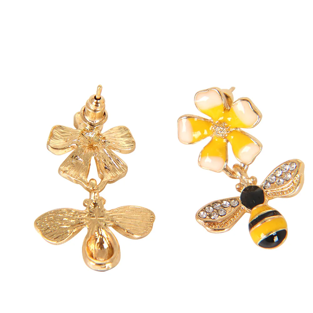 1 пара женские серьги подвески в виде пчелы|Серьги-подвески| |