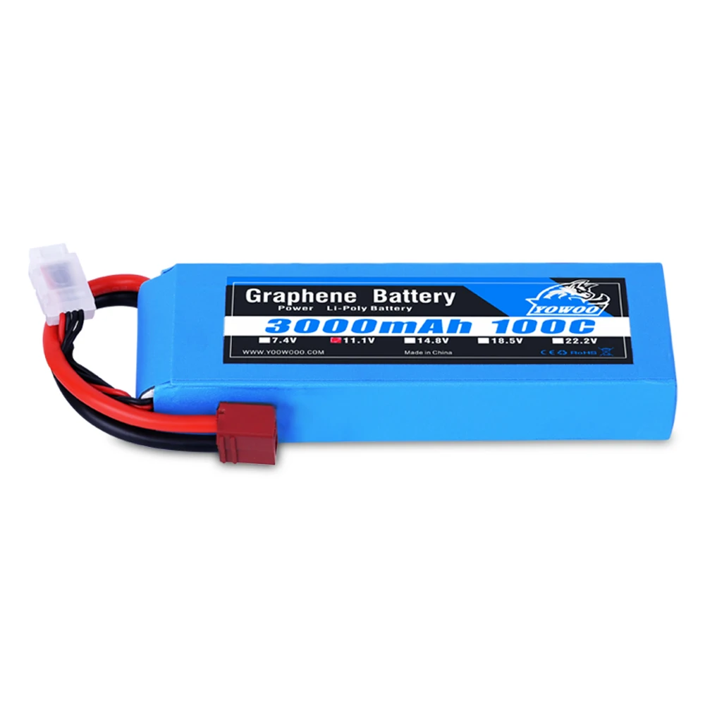 Графен 2S 3S 4S 5S 6S 7,4 V 11,1 V 14,8 V 18,5 V 22,2 V аккумулятор 3000mAh 100C Burst 200C высокая скорость разрядки для автомобиля Heli Quad Boat
