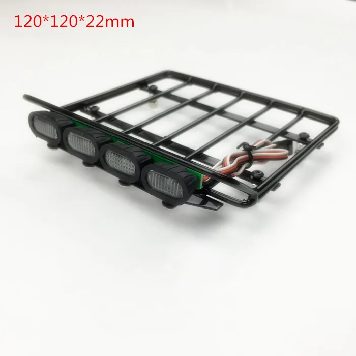 Металлический багажник на крышу 1 комплект 120*120*22 мм со светодиодной подсветкой