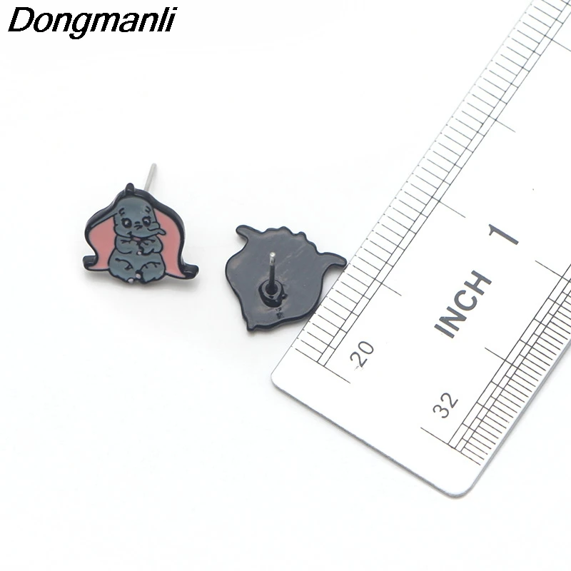 P3688 Dongmanli милые Дамбо серьги-гвоздики в виде слона для женщин Эмаль Нержавеющая сталь пирсинг ювелирные изделия из Кореи дети девочки