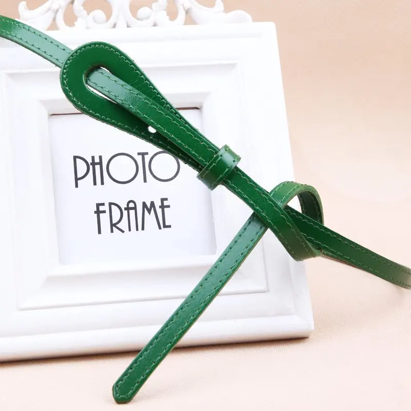 Модный Джокер женский кожаный ремень первый слой воловья кожа L105cm W1cm цвет белый