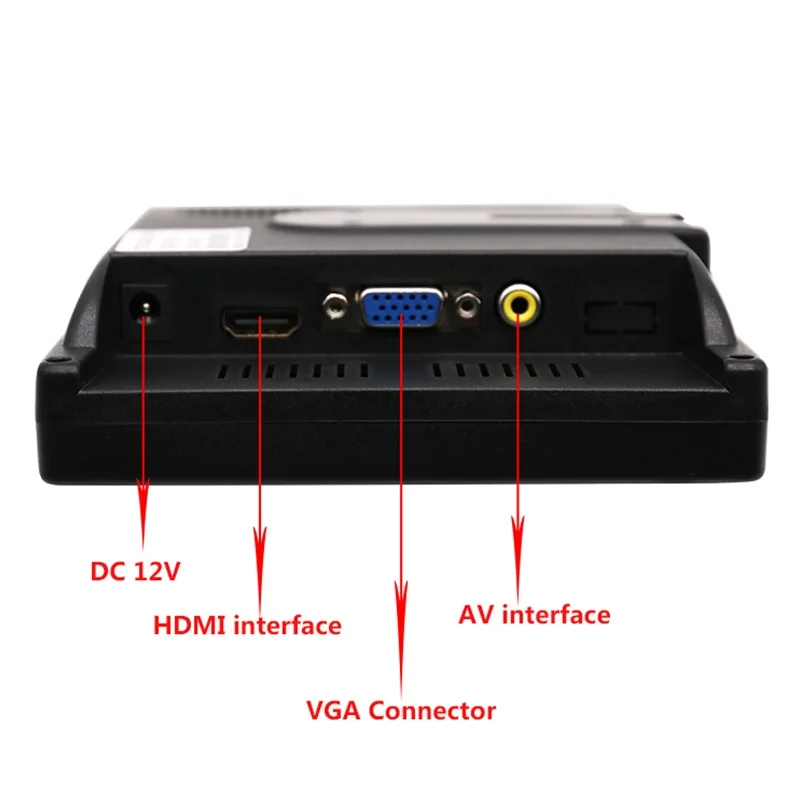 7 дюймовый IPS ЖК дисплей емкостный сенсорный экран монитор для Raspberry Pi с HDMI + VGA av