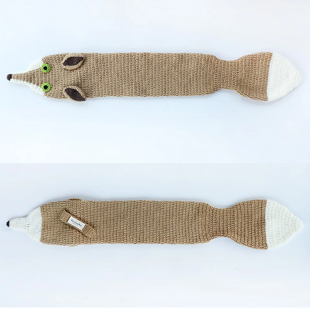 Boolawdee зимние женские вязать животных шарф ручной работы крючком Лоскутные кольца