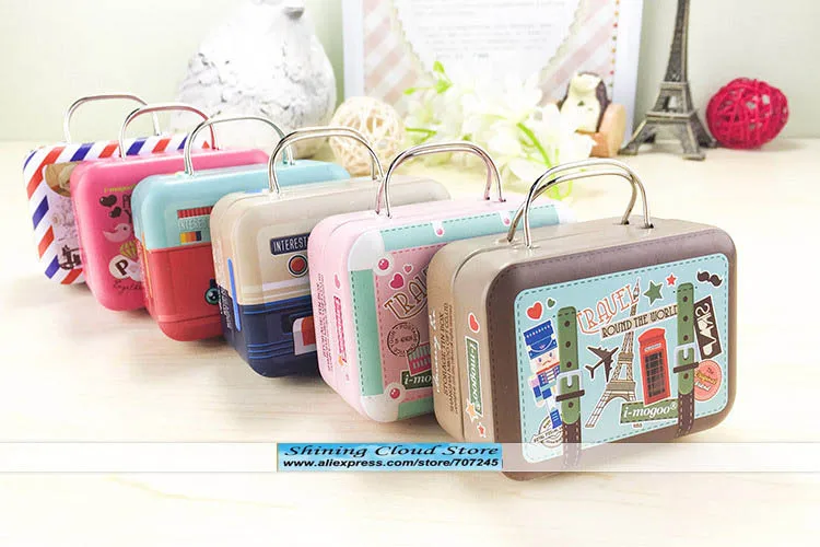 Бесплатная доставка! 1 лот = 12 шт.! Новая модель ретро чемодана креативные коробки