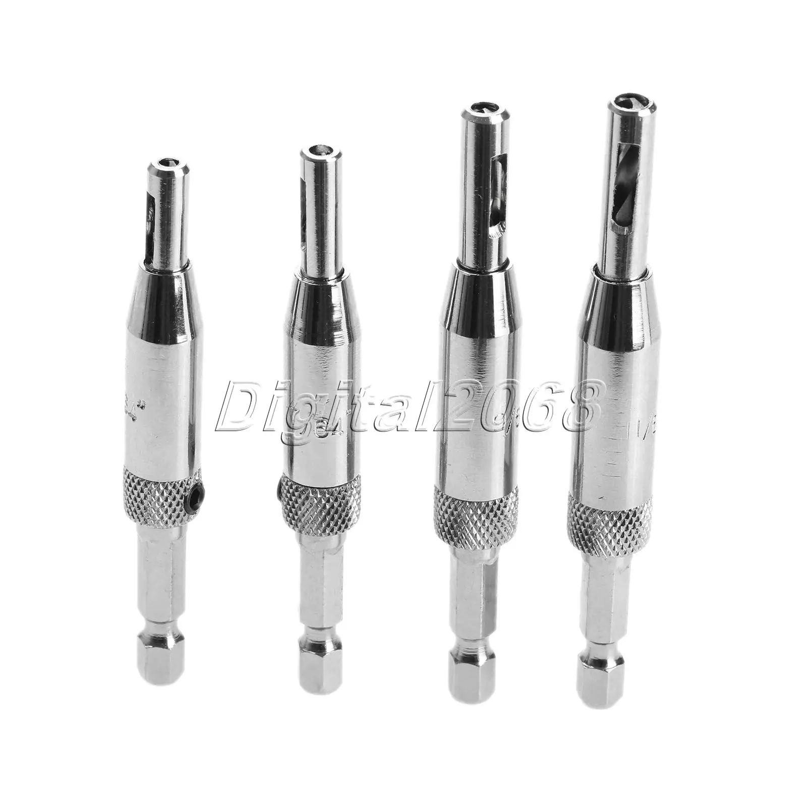 

4Pcs Hinge Drill Bit Set Self Center Hardware Drill Bit Set 5/64", 7/64", 9/64", 11/64" Wood Door Cabinet Hole Wood Reamer Tools