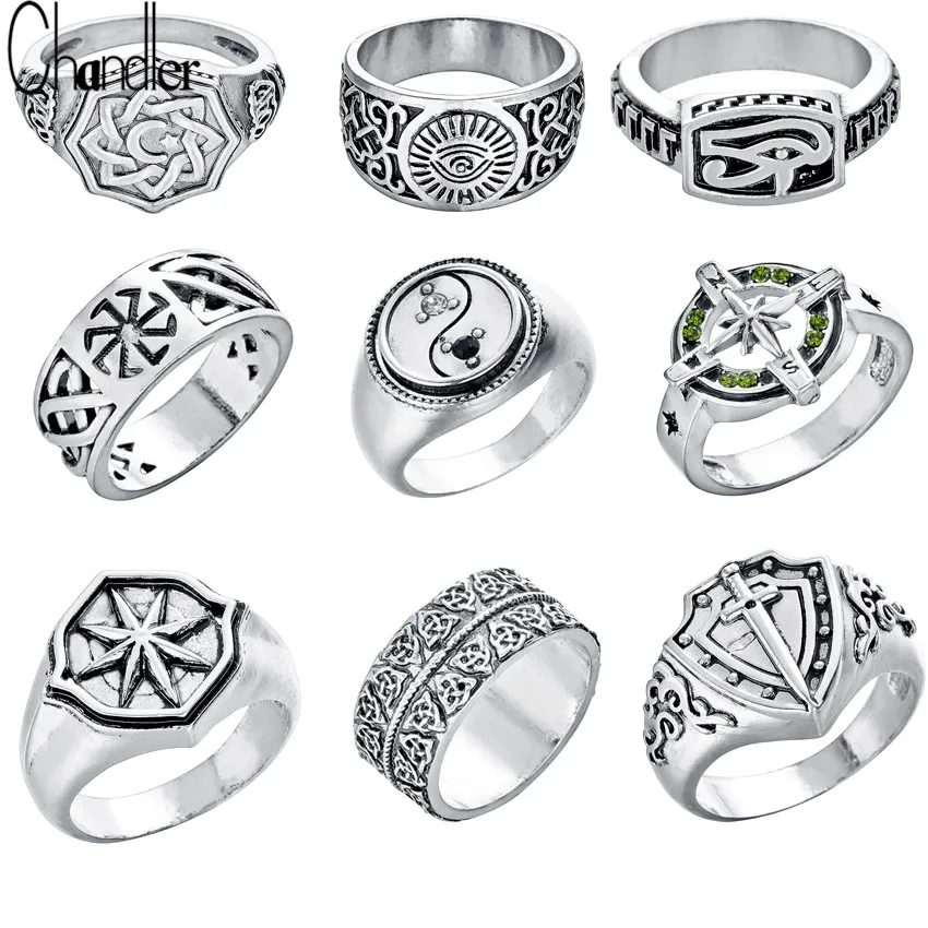 Кольцо с кольцом Chandler Hot Amulet Винтажное кольцо викинга для мужчин и мальчиков