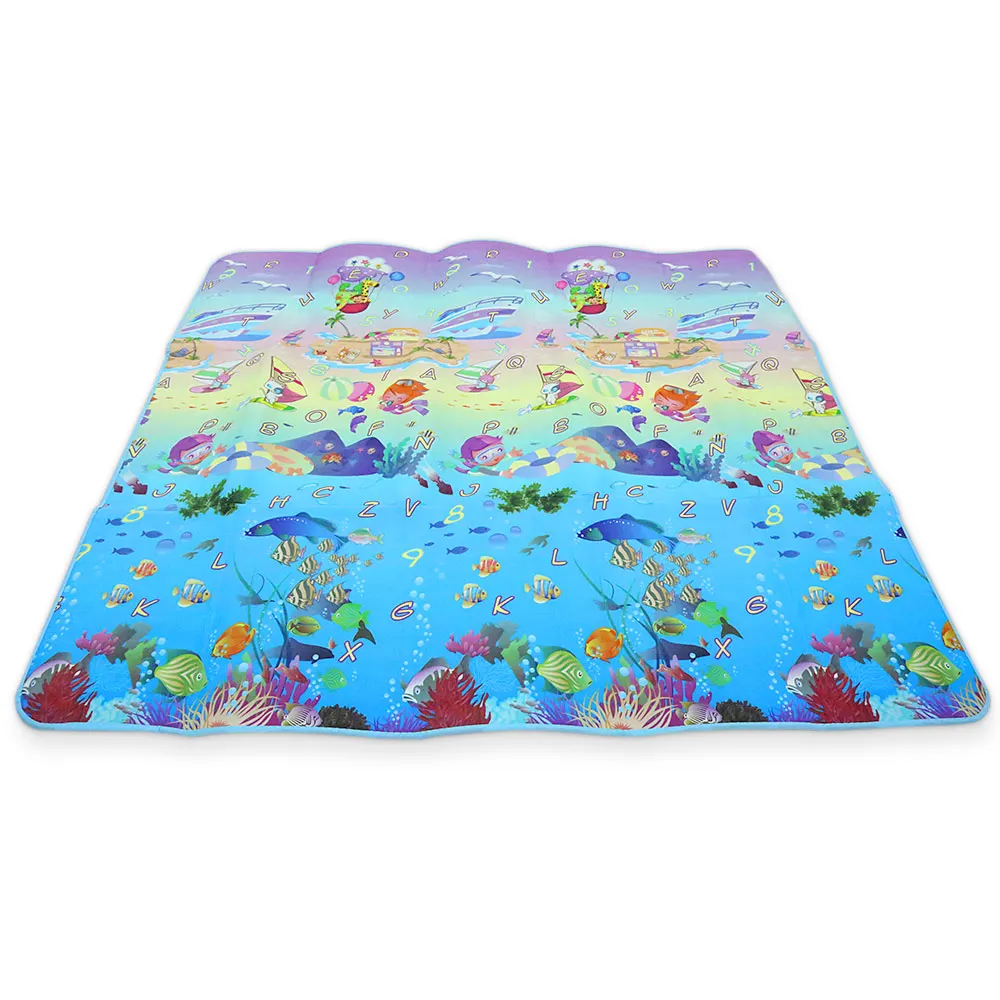 Maboshi 200x180 см игровой ползающий коврик для малышей двухсторонний мягкий пенопласт