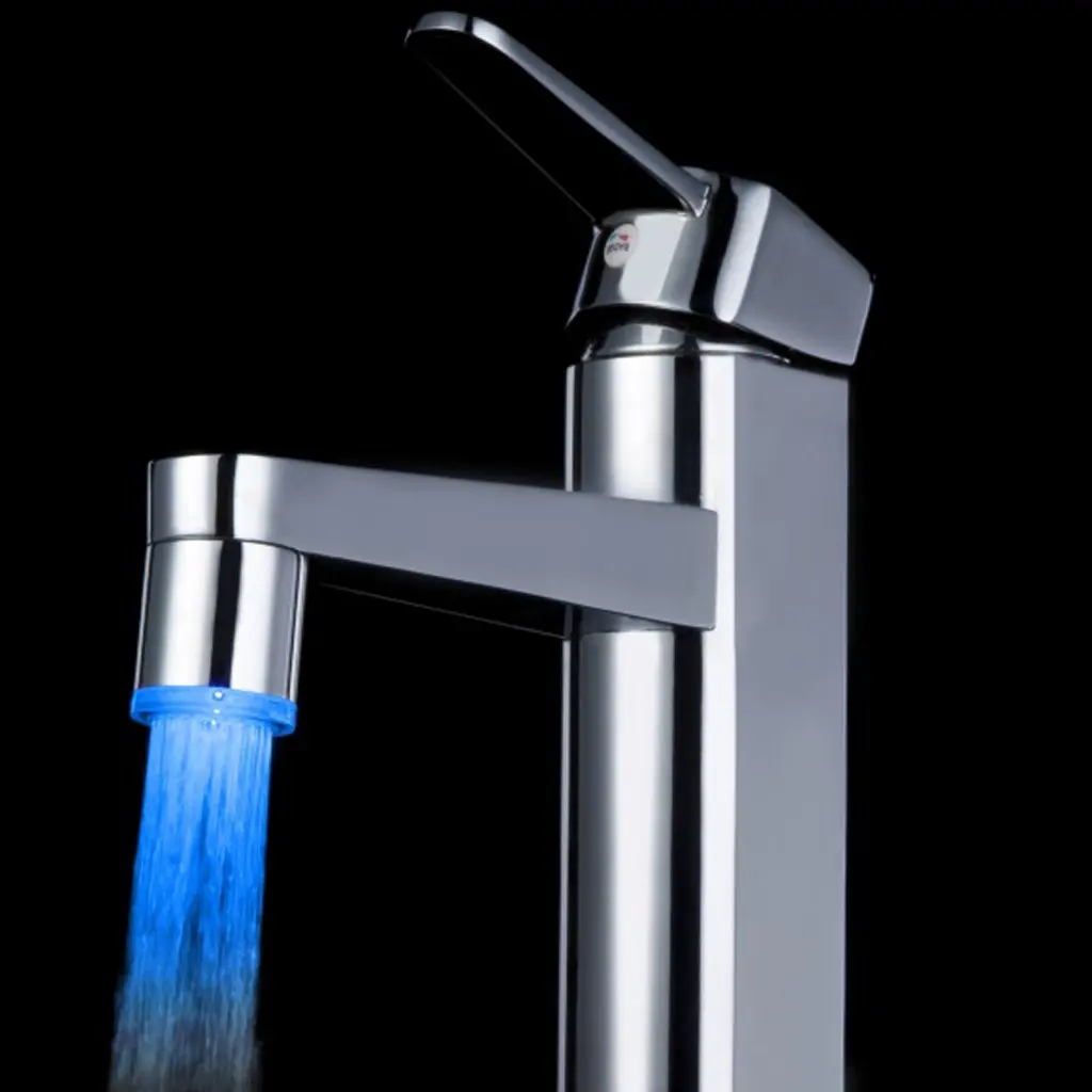 Трехцветный светодиодный датчик температуры спрей кран водопроводный