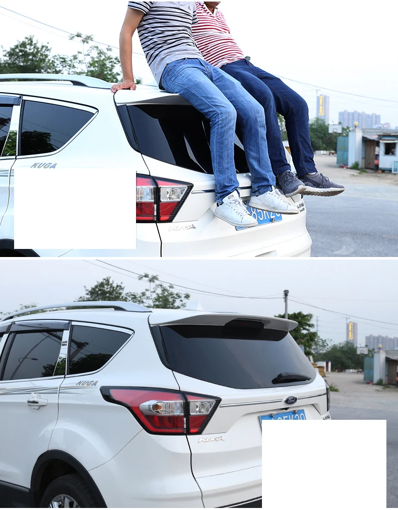 Lsrtw2017, АБС-пластик, автомобильный спойлер aunk украшение для Ford Kuga Escape 2013