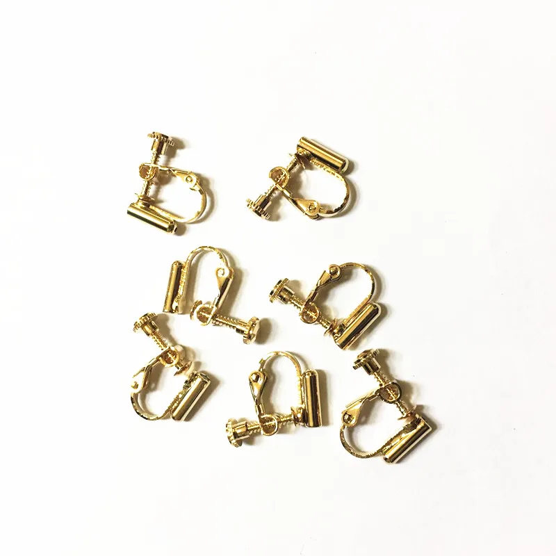 gold Новое поступление! Медь 16x14 мм 50 шт./лот зажим для винта с беруши для сережек/сережек аксессуары/детали для серег DIY - Цвет: gold