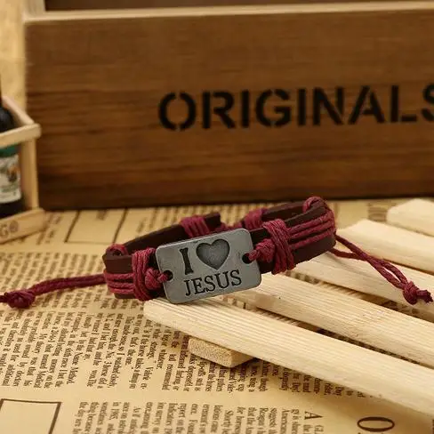 Винтажные Ювелирные изделия Панк Очаровательные кожаные браслеты сплав с