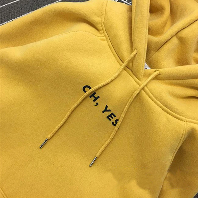 Плотная толстовка с капюшоном Женская свободная Корейская простая Толстовка