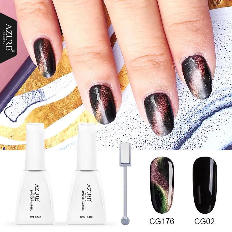 3PCS SET Лазурный красота Хамелеон кошачий глаз УФ-гель для ногтей Магнитный УФ лак для ногтей лак нужен магнит палочка черный гель для ногтей светодиодный гель - Цвет: 3PCS SET