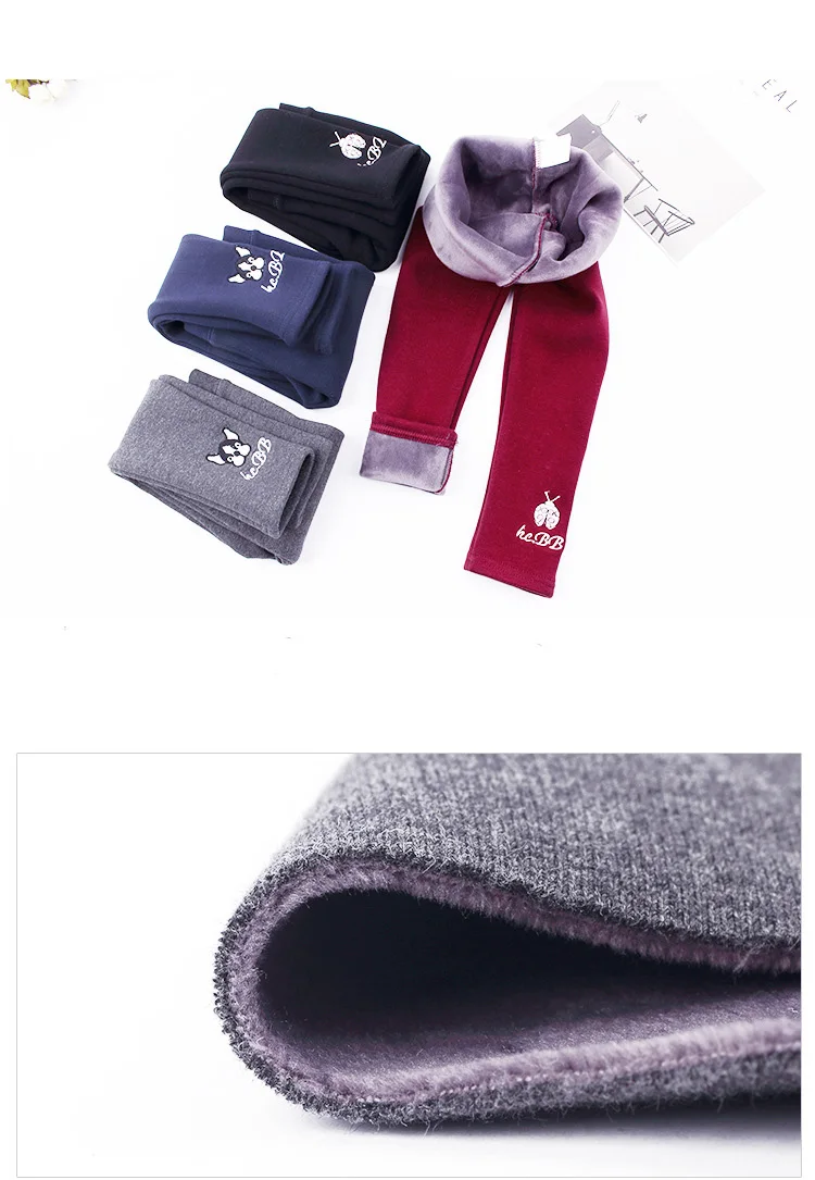 Осень зима 2019 леггинсы для девочек плотные длинные вельветовые штаны с рисунком