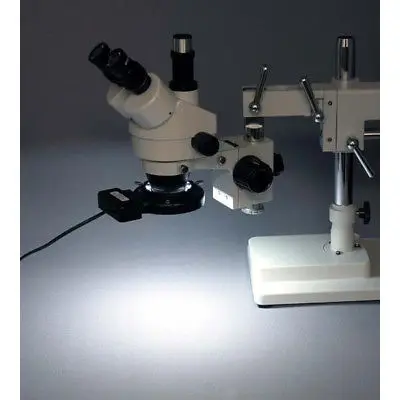 Тринокулярный микроскоп AmScope 3.5X 90X с подставкой и Стереомикроскопом зумом