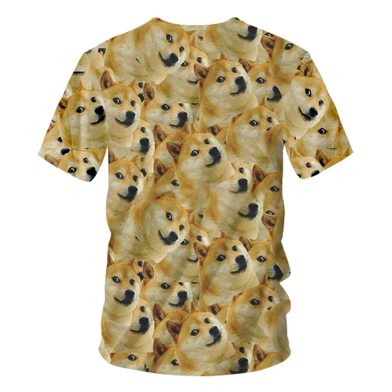 UJWI футболки с животными мужские 3d полный принт собака Meme Футболка мужская хип-хоп