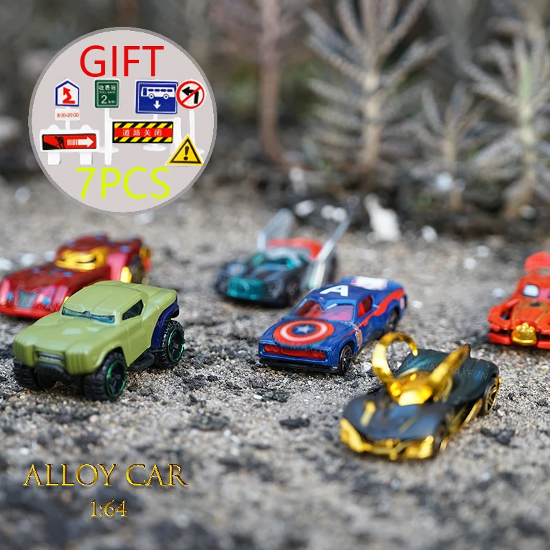 Прямая поставка 6 шт. металлический игрушечный автомобиль супер герой игрушечные