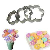 3pcsset plum flower shape mold sugarcraft biscuit cookie tool cake pastry baking cutter mould tool for cakes