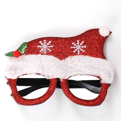 Christmas hat Рождественские украшения для взрослых и детей, праздничные игрушки Санта снеговик, рога, очки, праздничное украшение - Цвет: Christmas hat