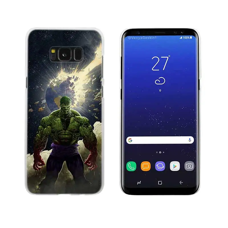 10 Прозрачный жесткий чехол Sheli The Incredible Hulk Note 10 9 pro для samsung Galaxy S4 S5 S6 S7 S8 S9 Plus Edge Mini s10 lite - Цвет: 10