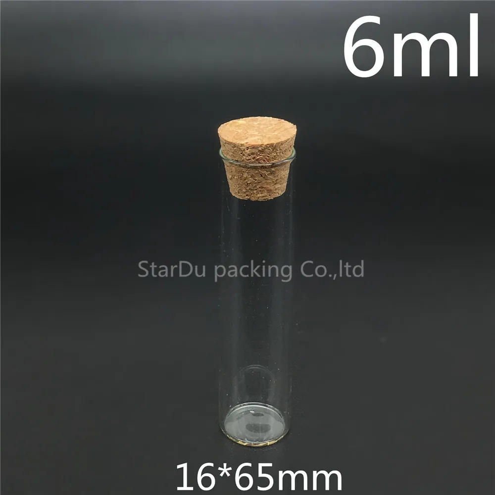 

500pcs/LOT diameter 16*65mm 6ml Wishing Glass Bottle with Cork ,High-quality Glass Vials Display Bottle Wholesale
