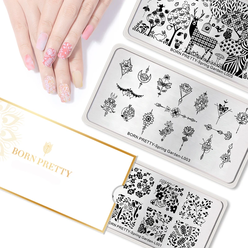 BORN PRETTY 5 дизайн Новое поступление ногтей штамп изображение трафарет цветок Весна