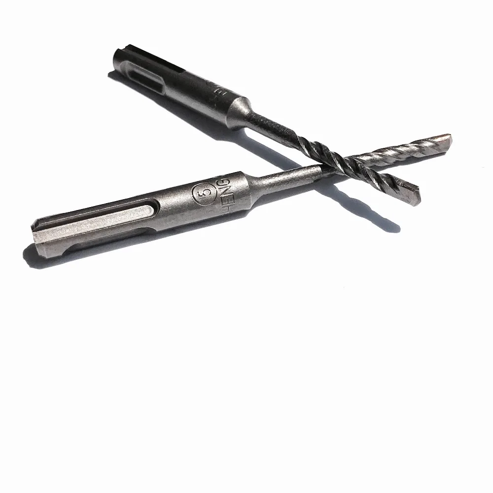 

2PCS 3-10 diameter range 85-110mm length solid alloy tip SDS Plus Round Shank 4 hollow hammer Drill Bits for home masonry work