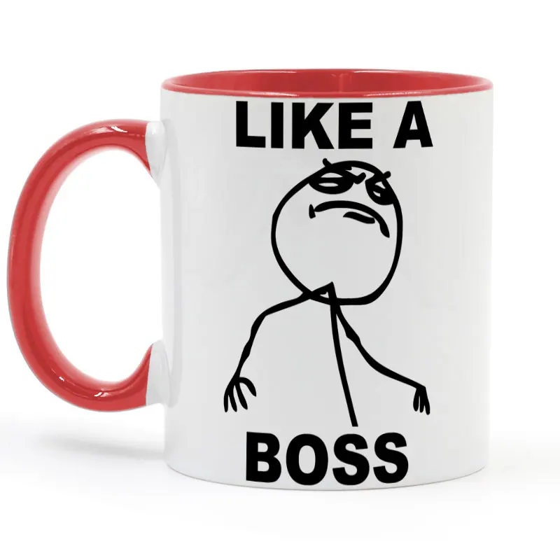 С надписью Like A Boss мем кружка Кофе молока Керамика чашка с возможностью