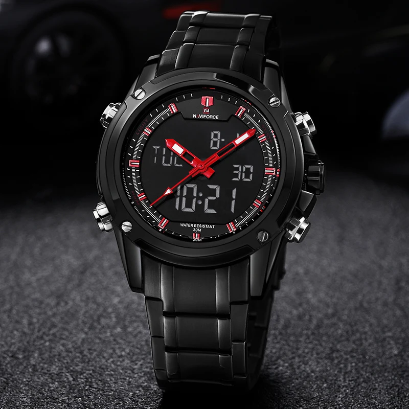 Часы мужские кварцевые из нержавеющей стали в стиле милитари | Наручные часы