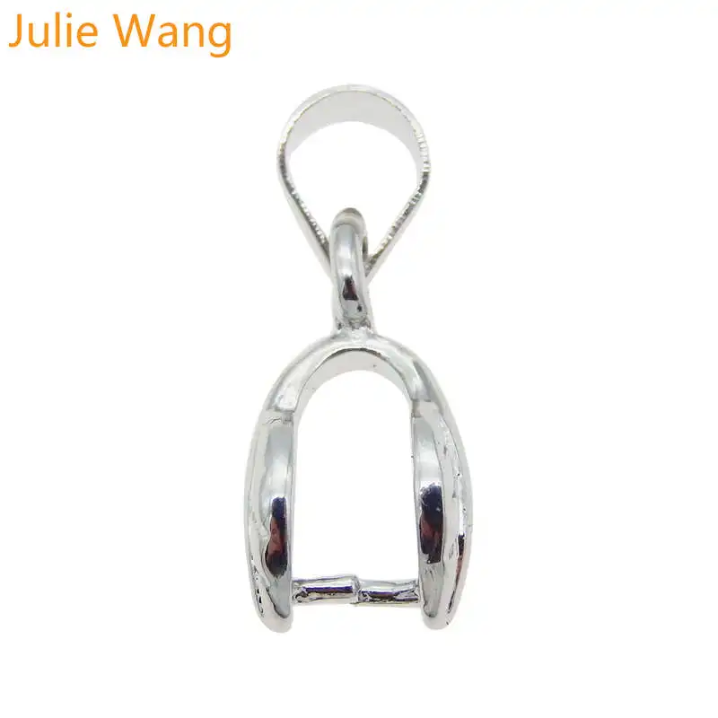 Julie Wang 6 шт. 16x7 мм белые медные зажимы в форме листьев зажим крючок коннектор