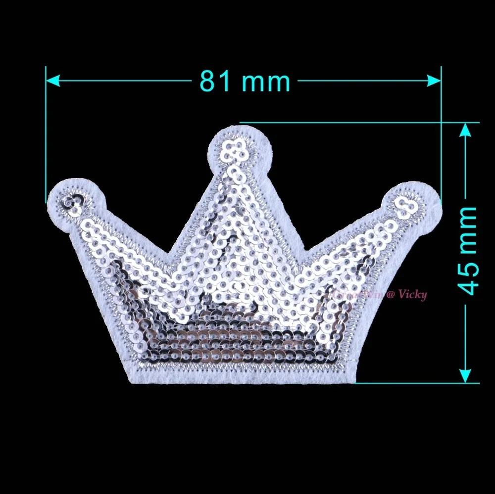Корона с блестками вышитые патчи Одежда утюжок на шитье мотивы аппликация для