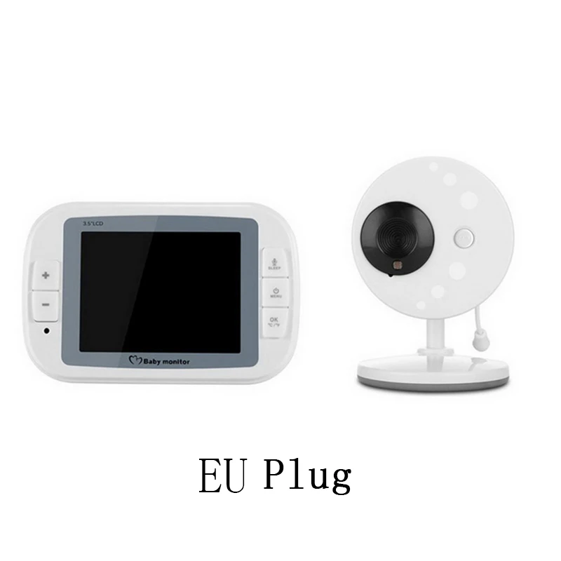 Беспроводной видеоняня Hoomall, камера ночного видения, видео 3,5 дюймов, ЖК-дисплей, монитор для детского сна, уход за ребенком, няня, безопасность - Цвет: EU Plug