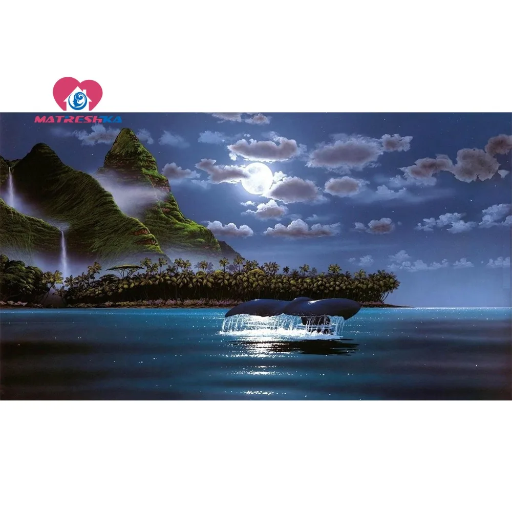 Алмазная вышивка Пейзаж Природа картина Стразы кристаллы 5d мозаика изображение