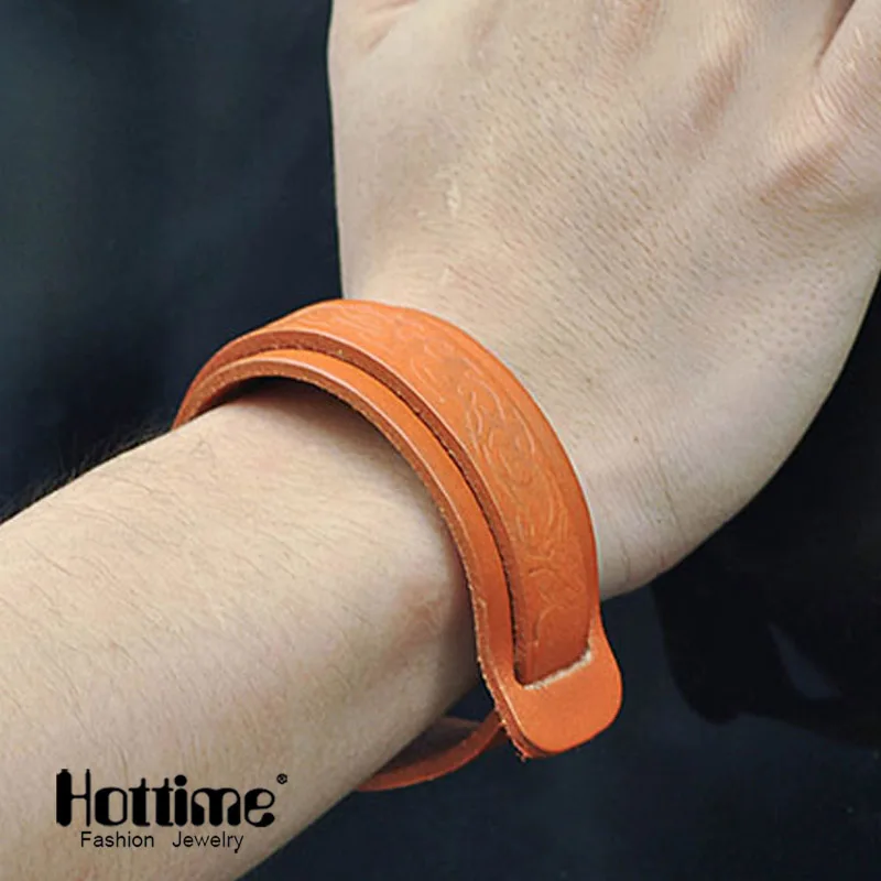 Hottime новые модные украшения 4 цвета на выбор браслеты из натуральной кожи и браслеты из искусственной кожи по стандарту AliExpress