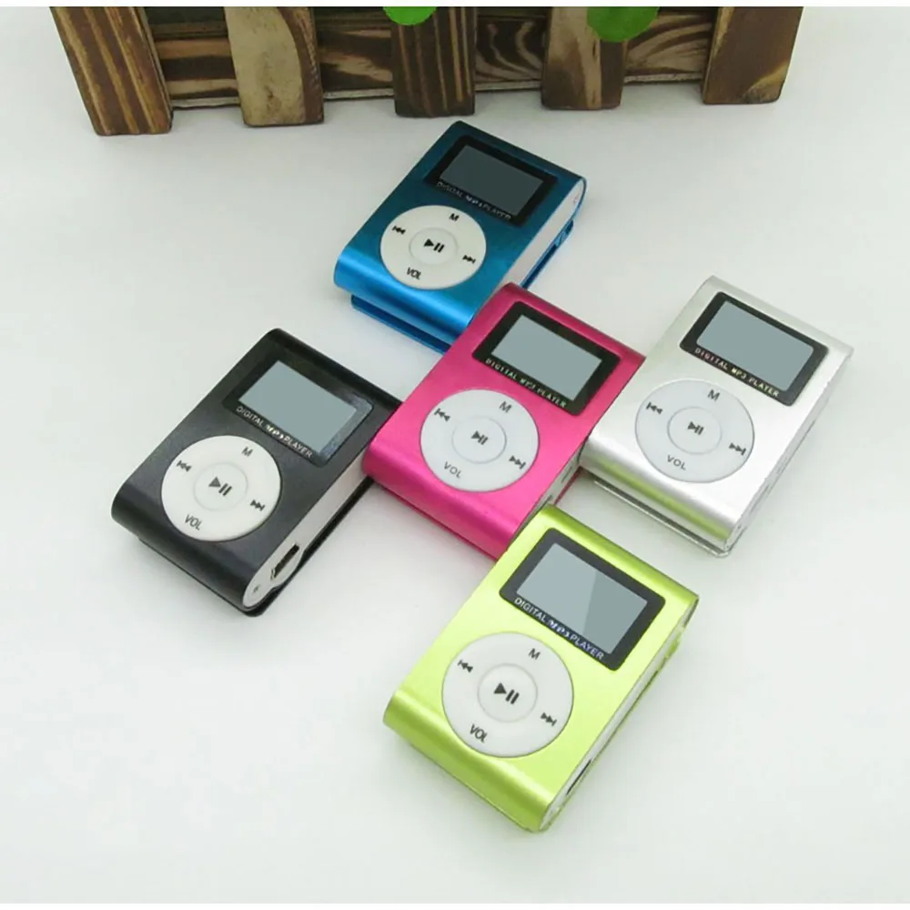 Мини MP3-плеер Клип USB ЖК-экран Поддержка 32 ГБ Micro SD может использоваться в качестве картридера