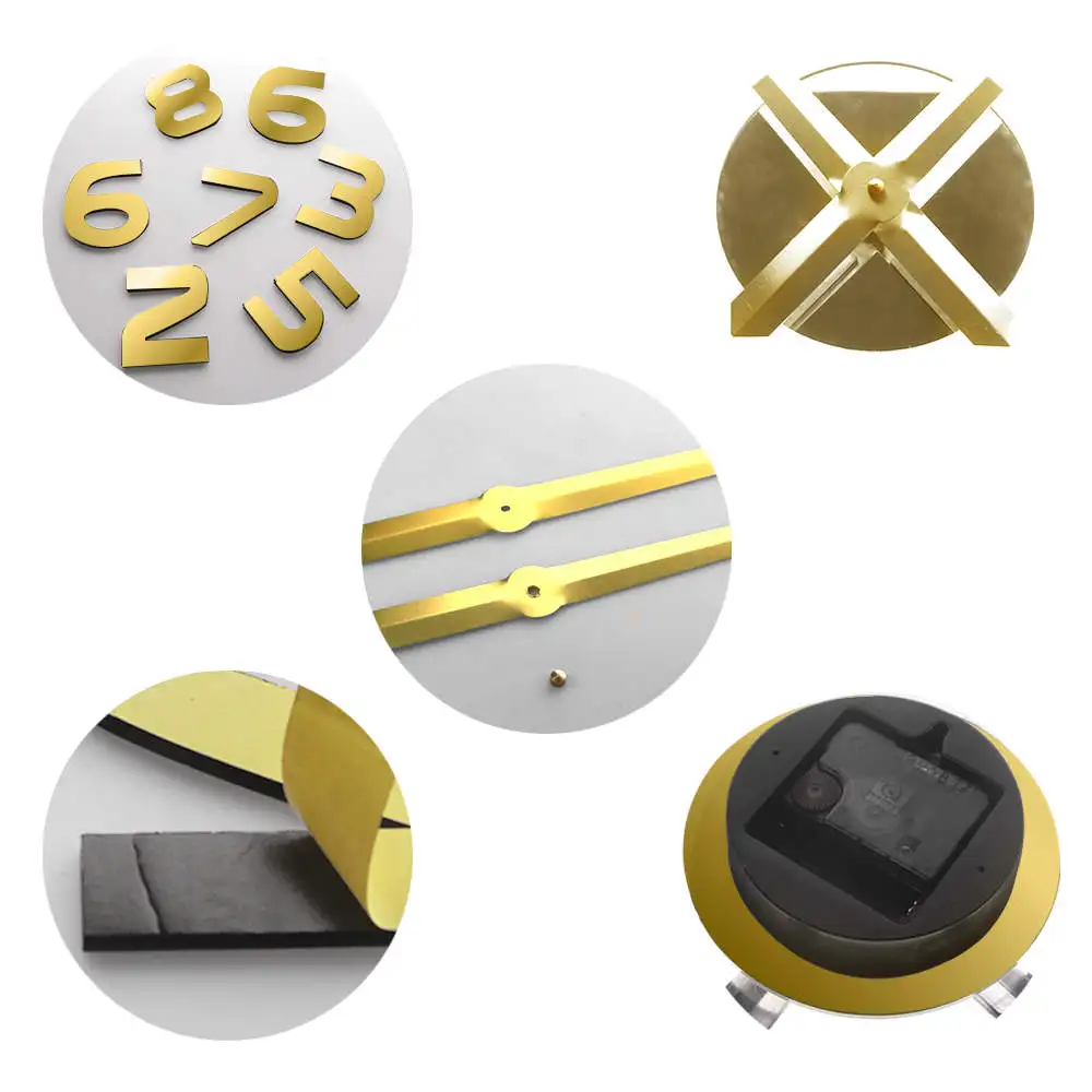 

3D DIY Wall Clock Horloge Wall Watch Acrylic Mirror Stickers Living Room Quartz Europe Wall Stickers Modern Home Decor