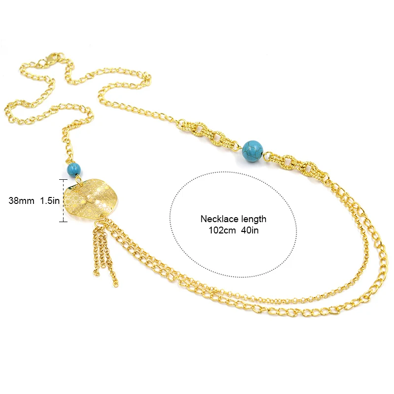 Женское длинное ожерелье Sunny Jewelry модное ювелирное изделие длинная цепочка