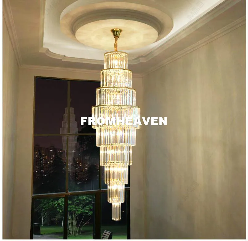 Бесплатная доставка Современная Золотая хрустальная люстра К9 Е14 220 В ~ 240