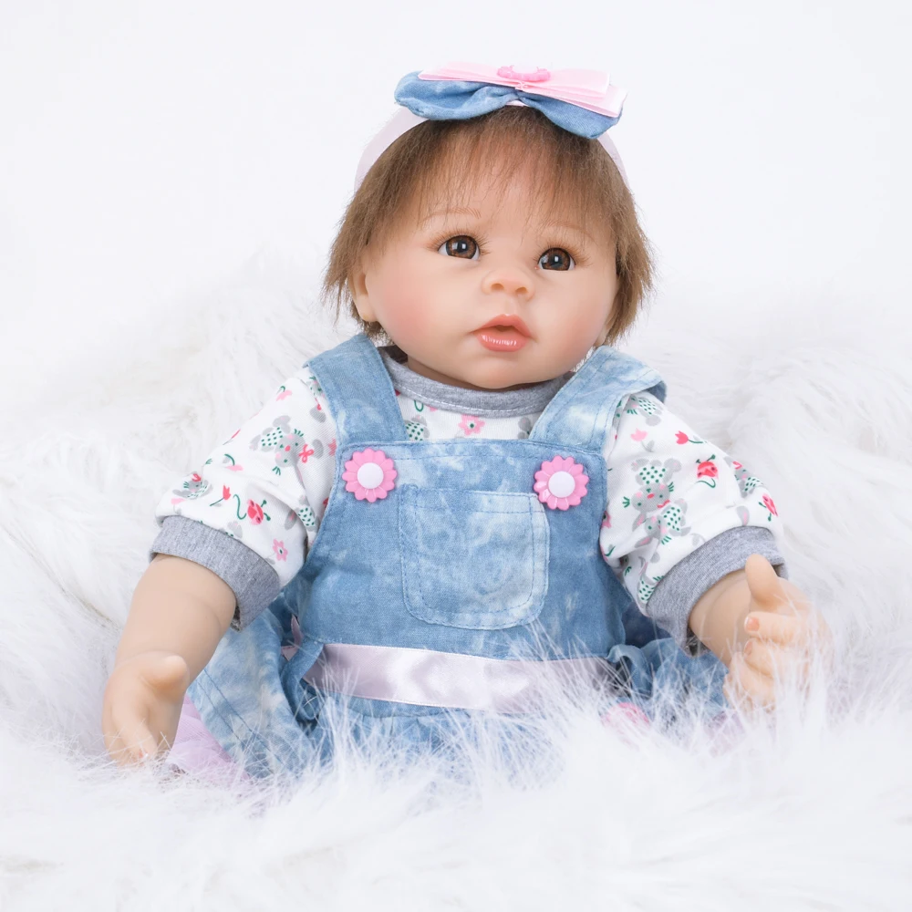 22 дюйма кукла Bebe Reborn горячая распродажа дешевые хлопковые куклы Baby для раннего