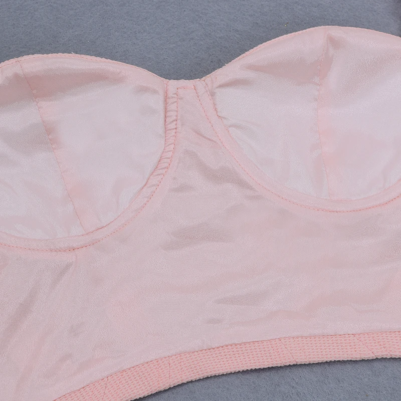 New Style Women Crop Top Pink Puff Sleeve Summer Top Sexy Plus Size Design Casual Outfit Clothing Party Short Tops Wholesal