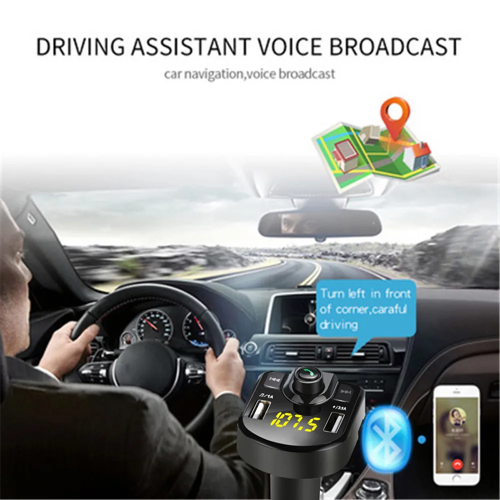 Rovtop автомобильный комплект громкой связи, беспроводной Bluetooth, fm-передатчик, ЖК-дисплей, Автомобильный MP3-плеер, USB зарядное устройство, fm-модулятор, автомобильные аксессуары