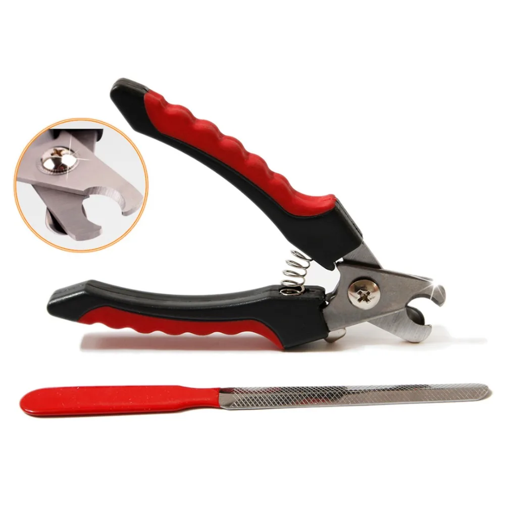 Mayitr Professional Pet Dog Nail Clipper Cutter Stainless Steel Grooming Scissors Clippers for Animals Cats with Lock Sizes S M |